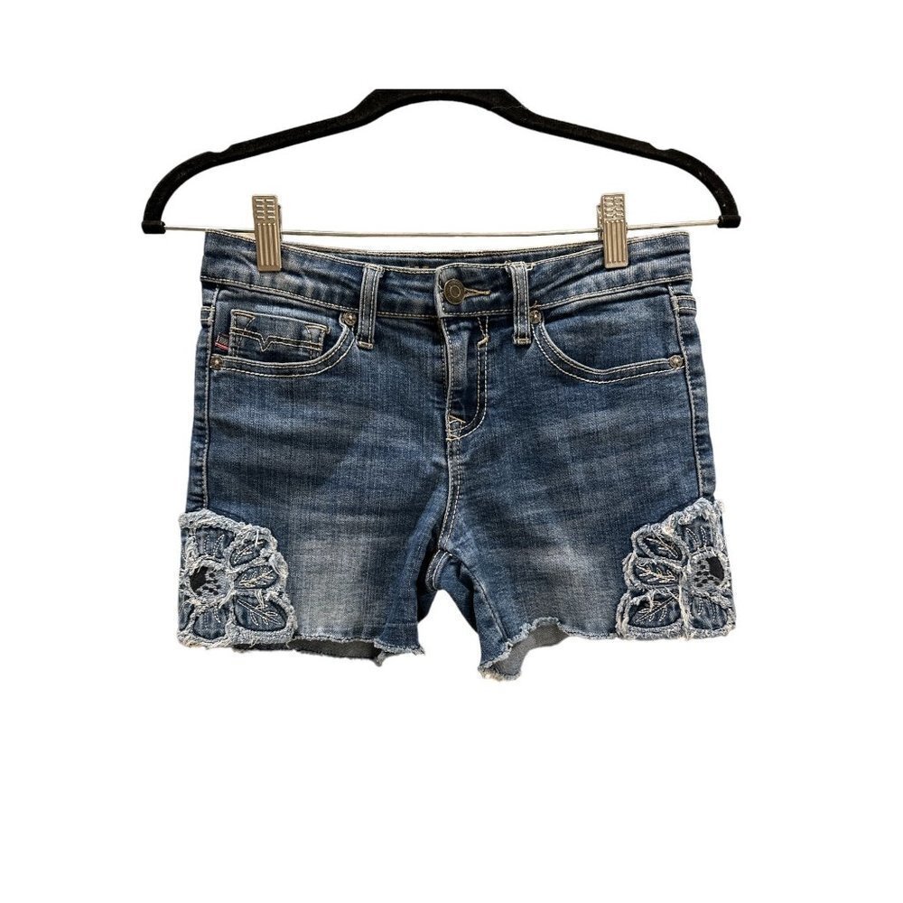 Vigoss jean shorts distressed, size 12, girls